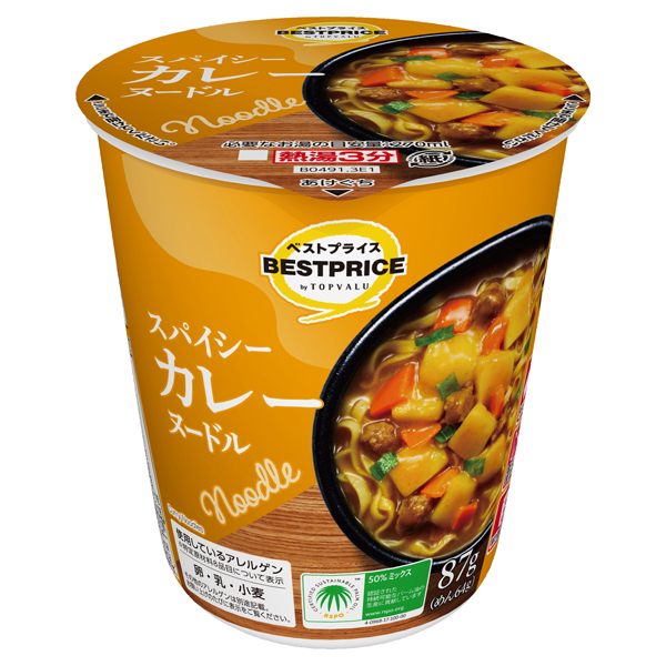 トップバリュベストプライス スパイシーカレーヌードル